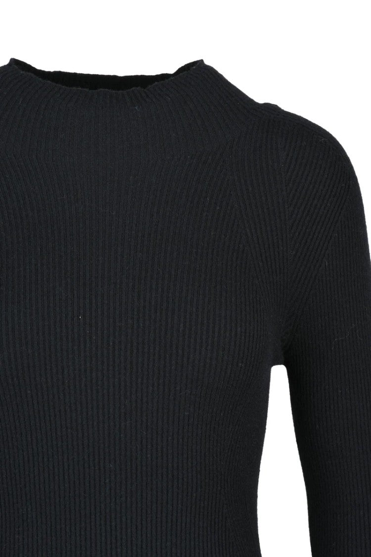 Dondup Ribbed Turtleneck Top - Black