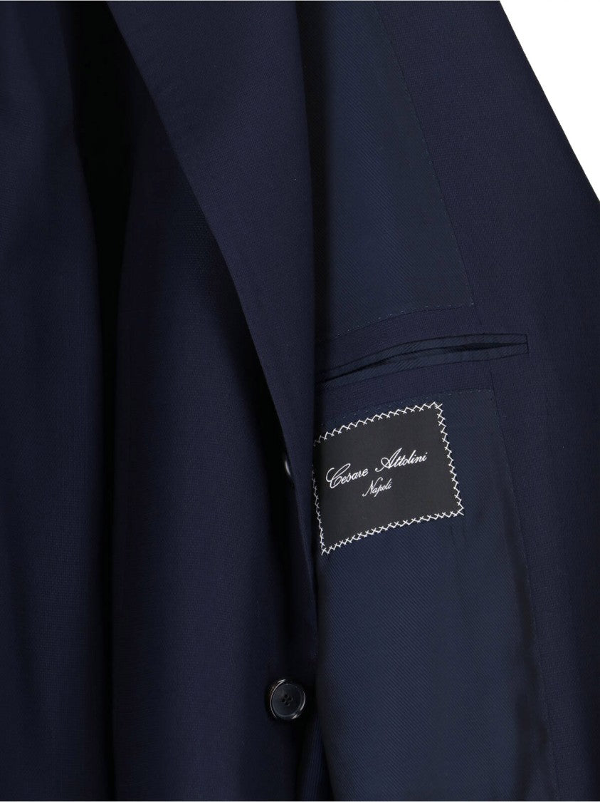 Cesare Attolini Tailored Men's Jacket With Structured Shoulders And Timeless Elegance