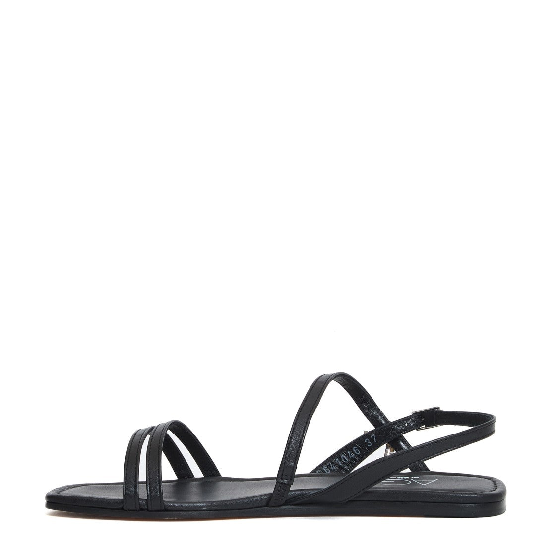 Agl Black Flat Sandals With Straps