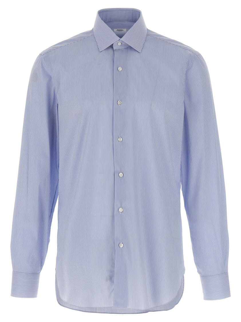 Barba Classic Striped Cotton Poplin Shirt