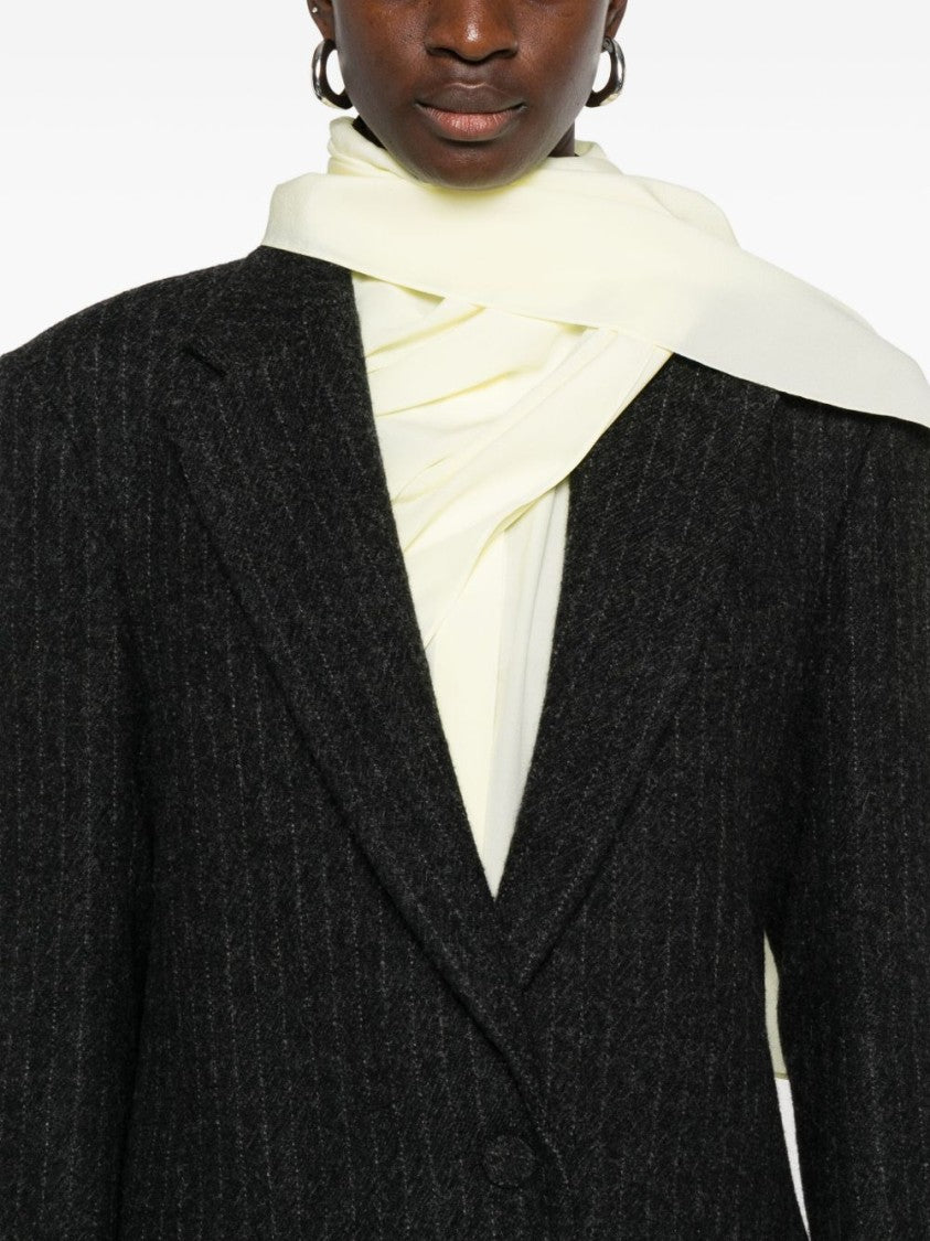 Dries Van Noten Structured Pinstripe Jacket With Notched Lapel
