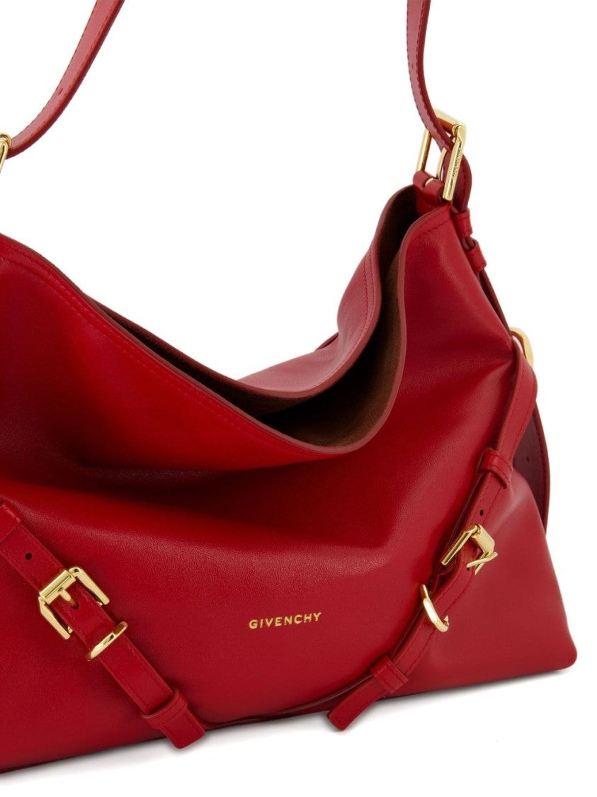 Givenchy Red Smooth Leather Adjustable Buckle Bag