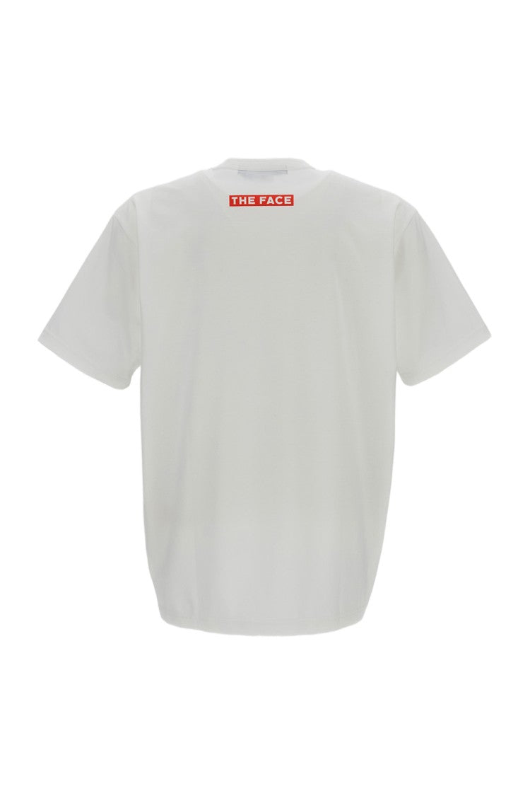 Junya Watanabe White Printed Crew-Neck Cotton T-Shirt