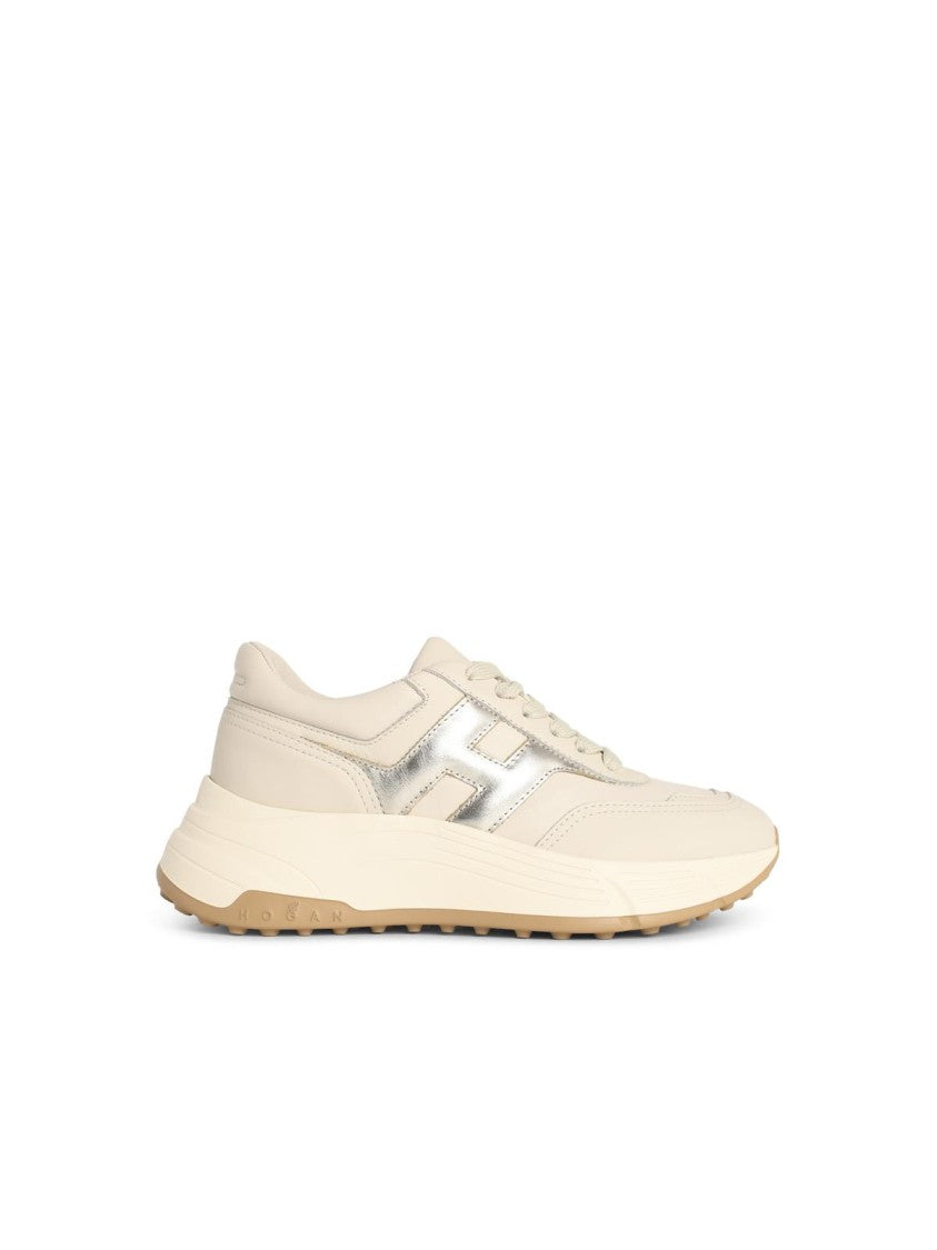 Hogan 'Hi-Fi' Ivory Leather Sneakers