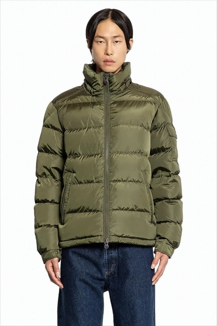 Moncler Quilted Down Jacket With High Collar And Hood