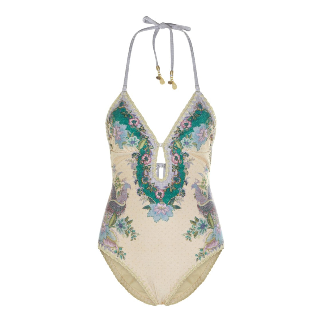 Zimmermann One-Piece Swimsuit With Halter Neck And Keyhole Cutout