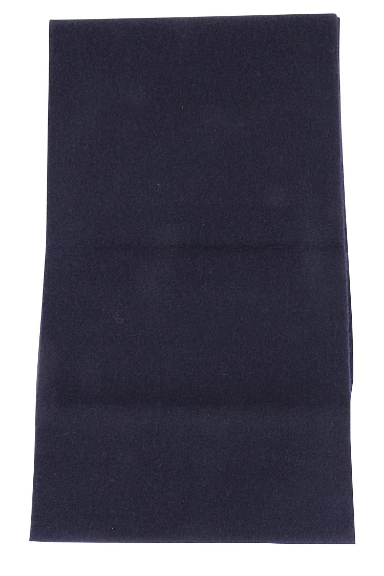 Ganni Soft Wool Scarf In Deep Navy