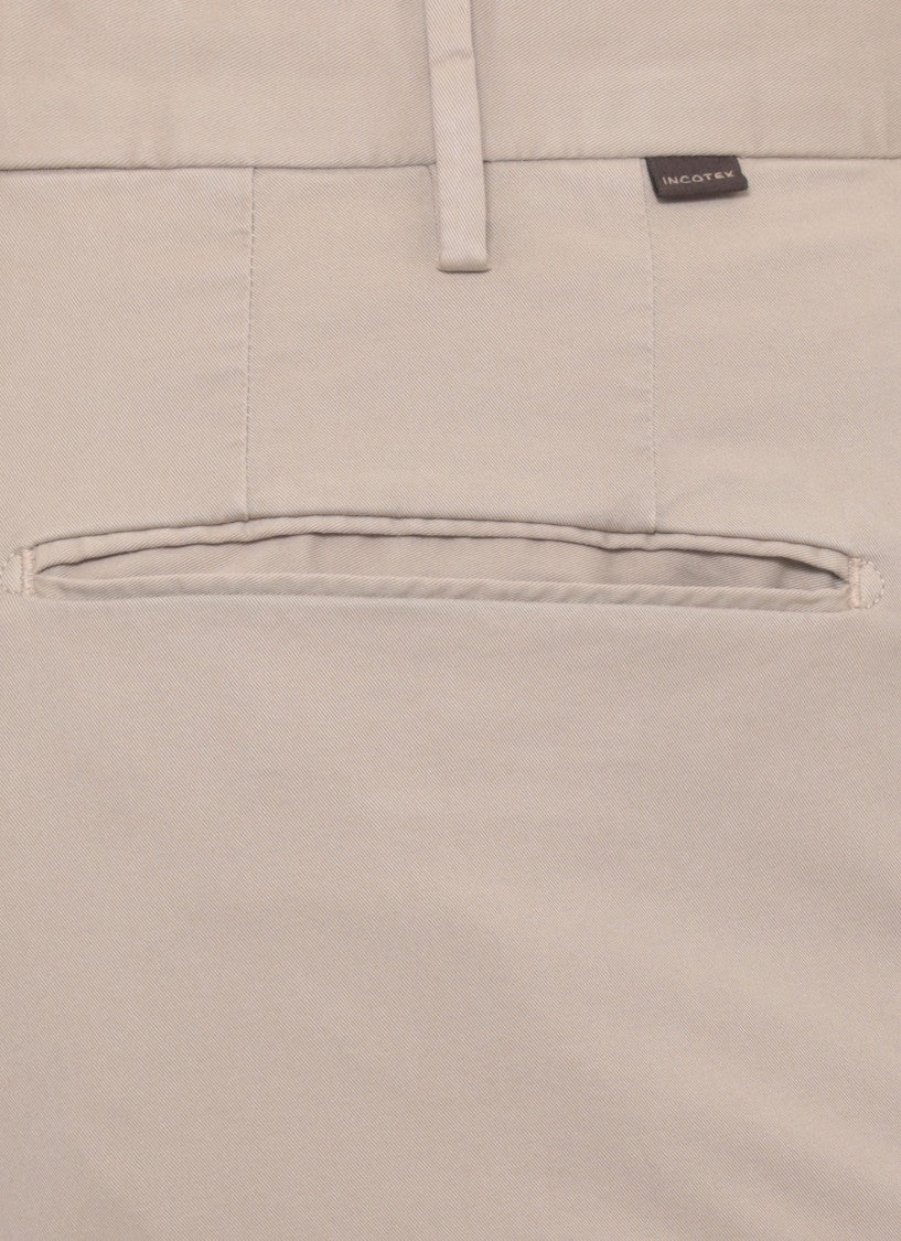 Incotex Beige Royal Batavia Cotton Formal Pants