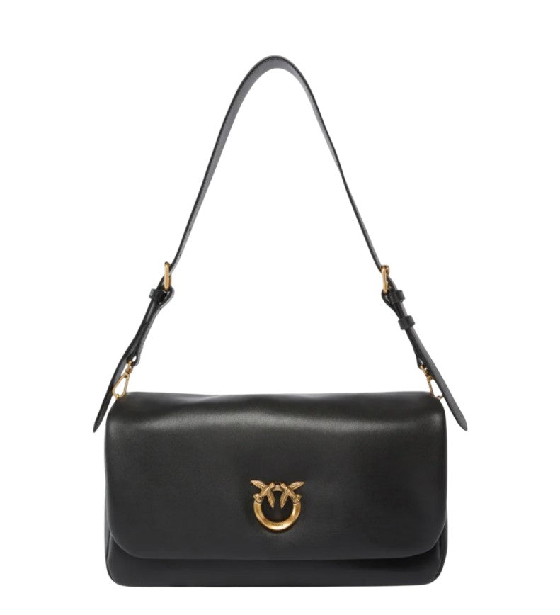 Pinko Click Soft Baguette Leather Shoulder Bag