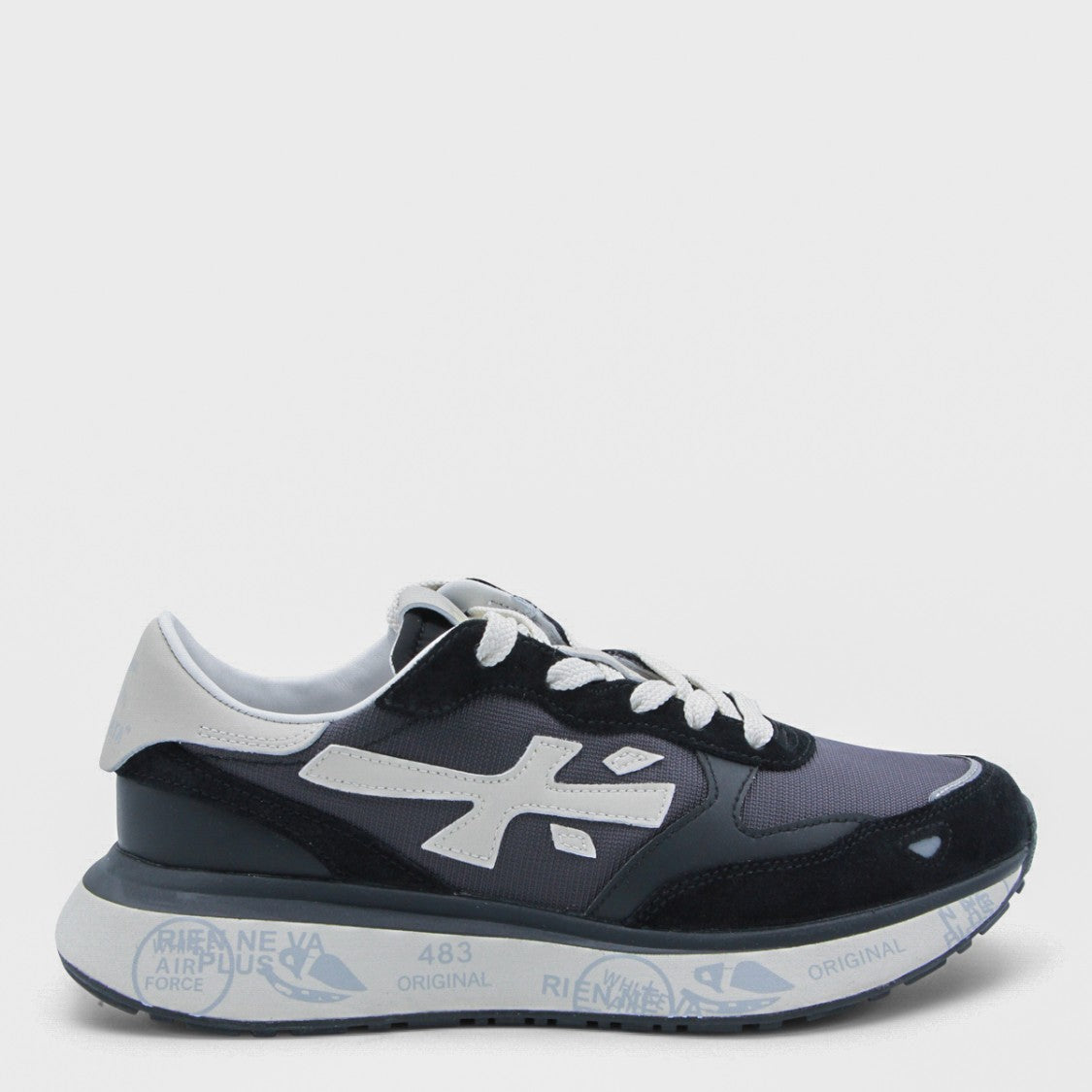 Premiata Black Leather Sole Sneakers