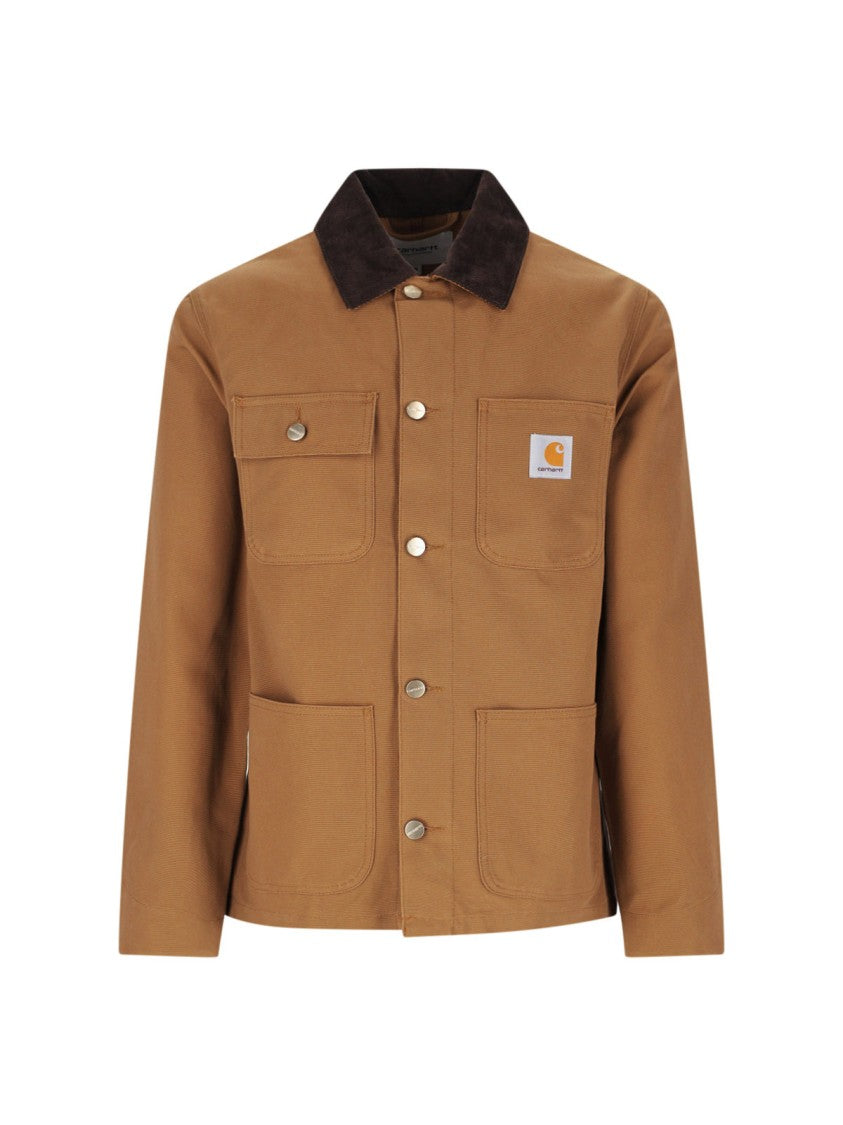 Carhartt Wip Brown Michigan Cotton Shirt Jacket