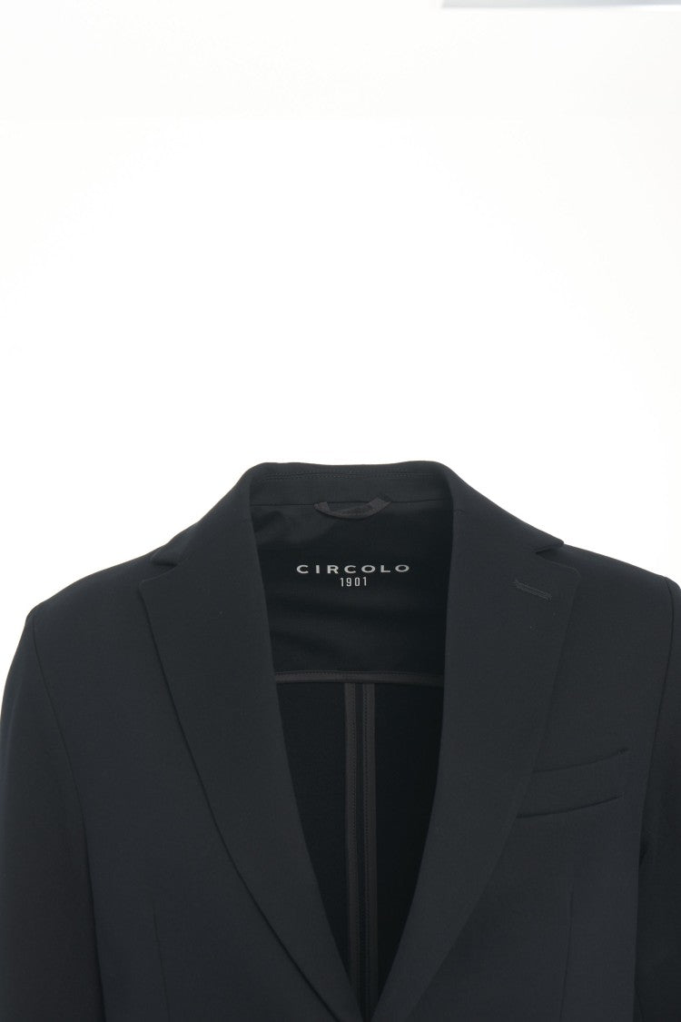 Circolo 1901 Tailored Black Corduroy Blazer With Classic Lapels