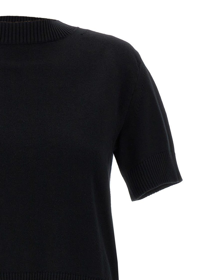 Sacai Asymmetrical Patchwork Sweater With Contrasting Back Panels