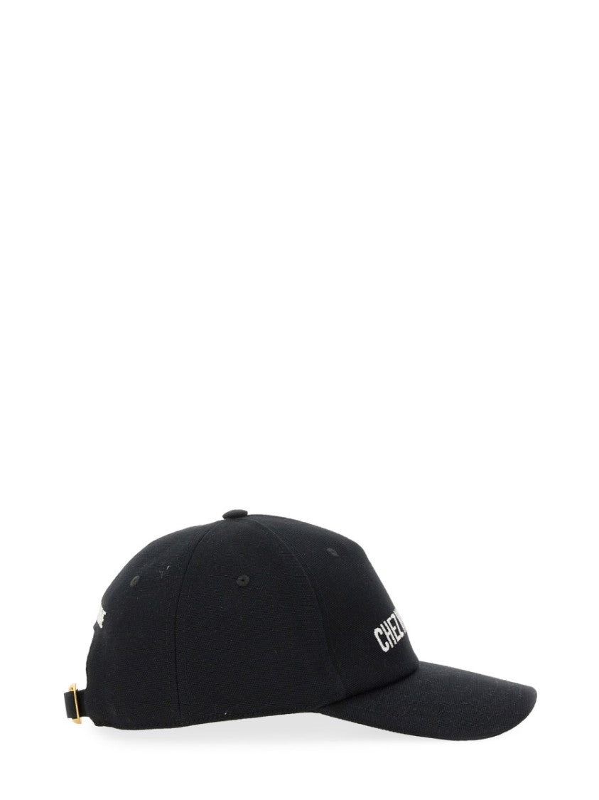 Valentino Garavani Embroidered Black Cotton Baseball Cap