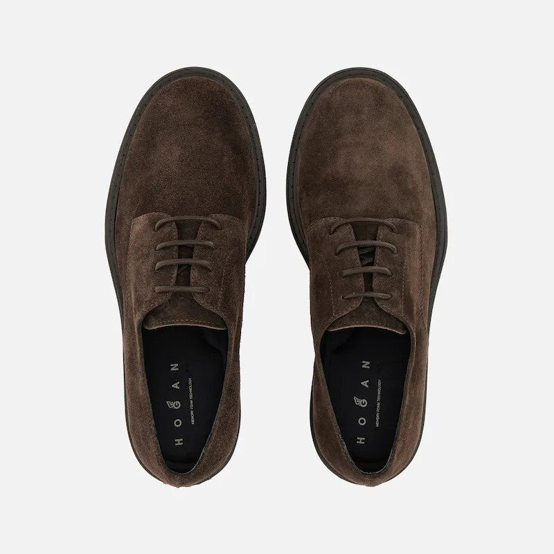 Hogan Rich Suede Derby Shoes