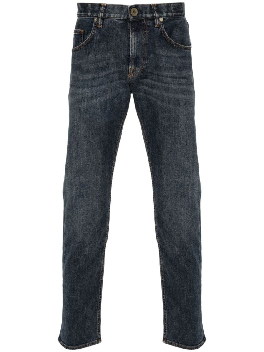 Eleventy Stonewashed Slim Cut Jeans