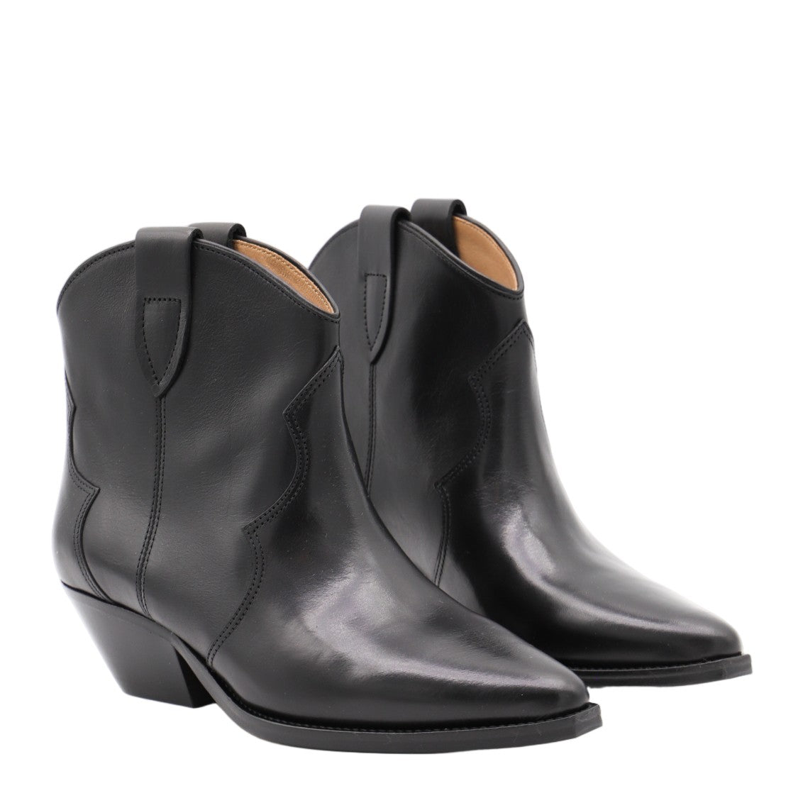 Isabel Marant Pointed Toe Ankle Boots With Low Block Heel