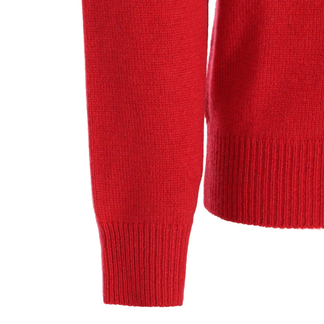 Malo Finely Knit Red Cashmere Sweater With Crew Neckline
