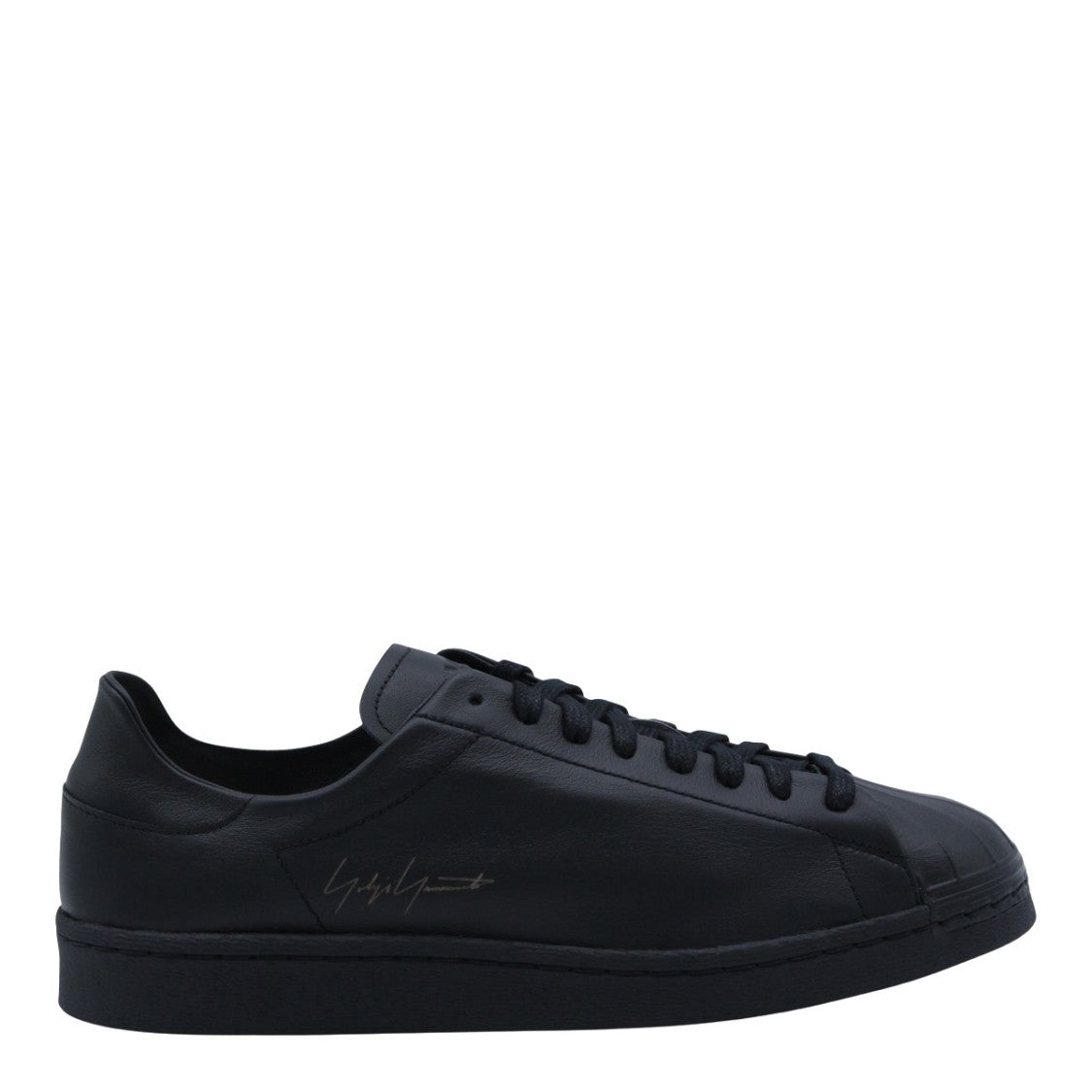 Y-3 Low-Top Black Leather Sneakers