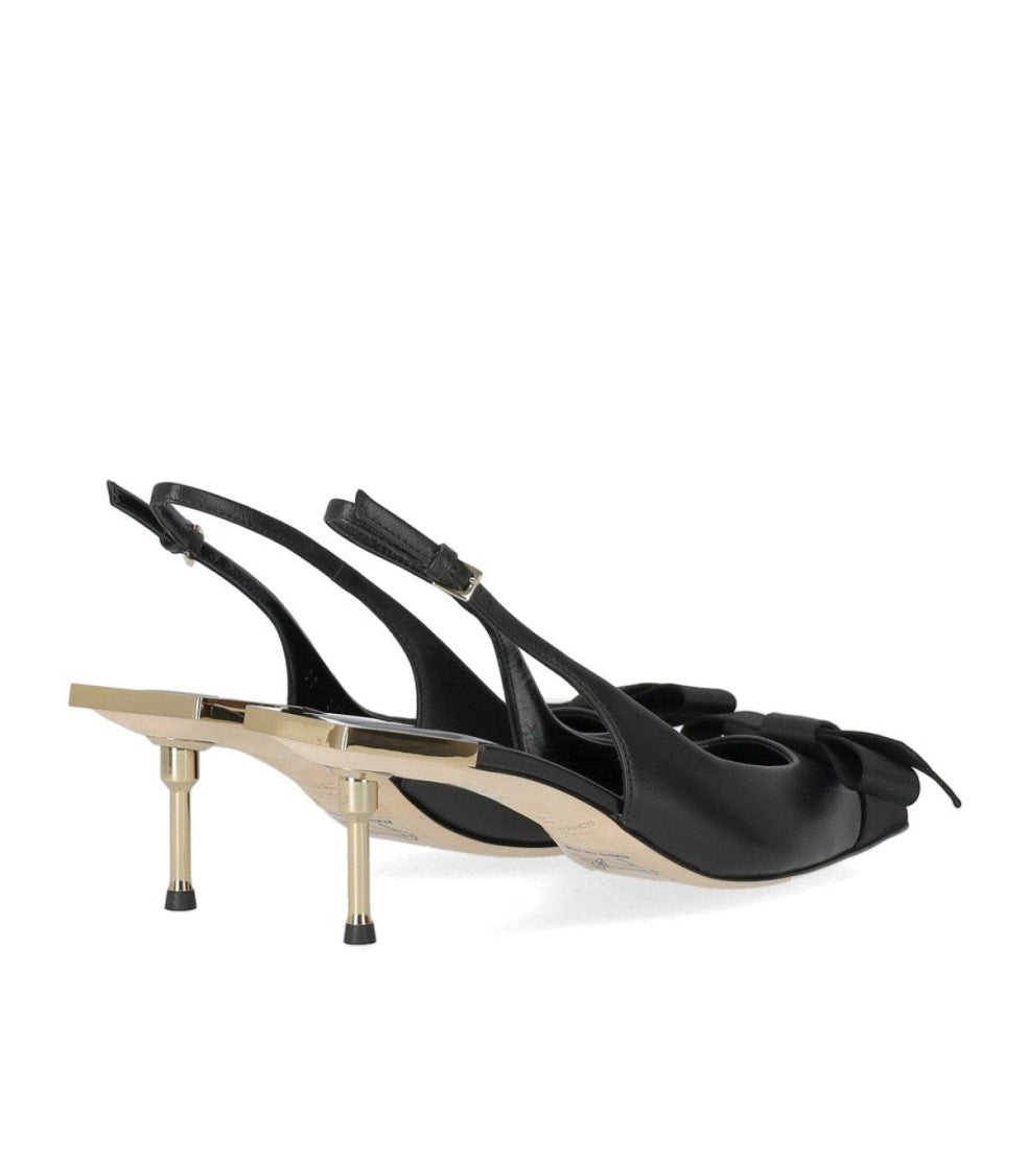 Elisabetta Franchi Black Slingback Pump With Bow