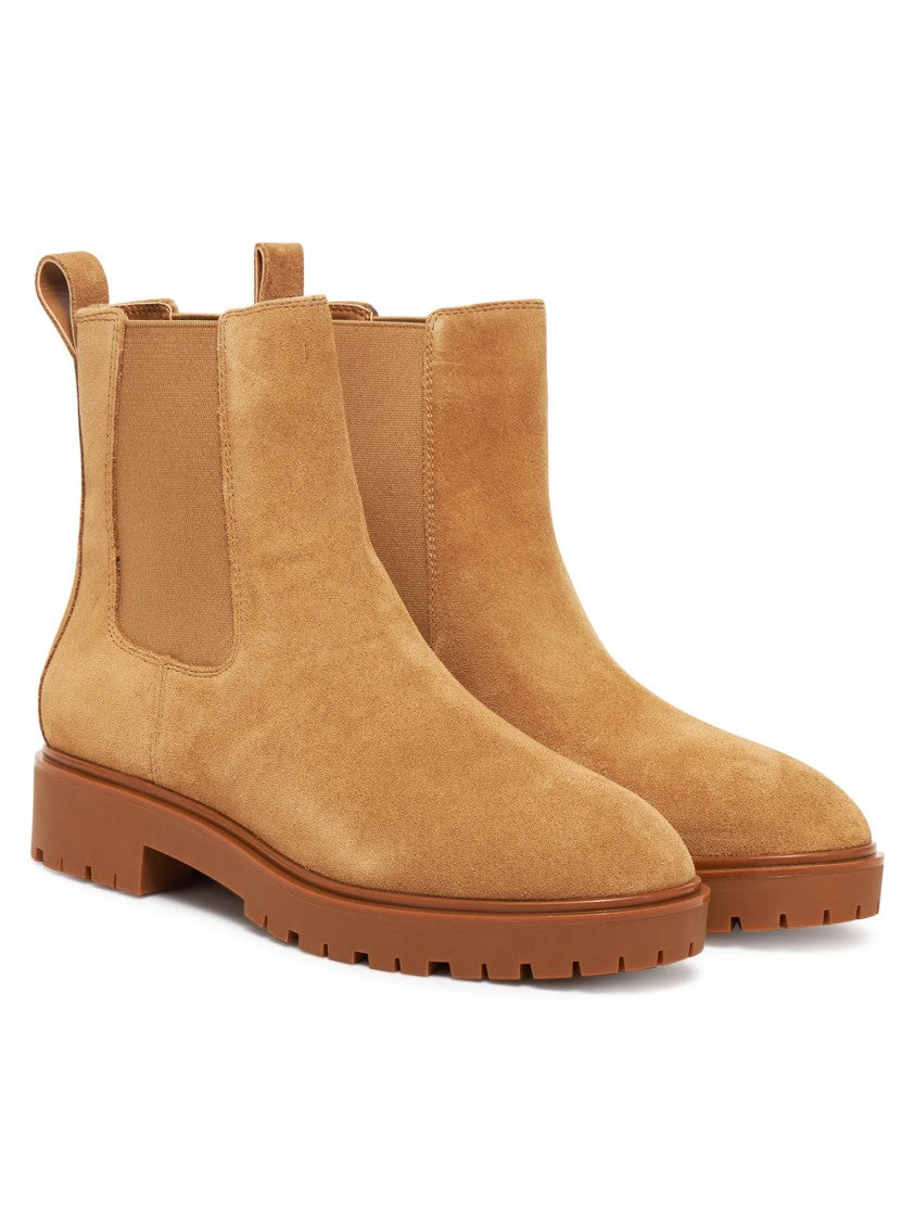 Lauren Ralph Lauren Effortlessly Chic Camel Suede Ankle Boots