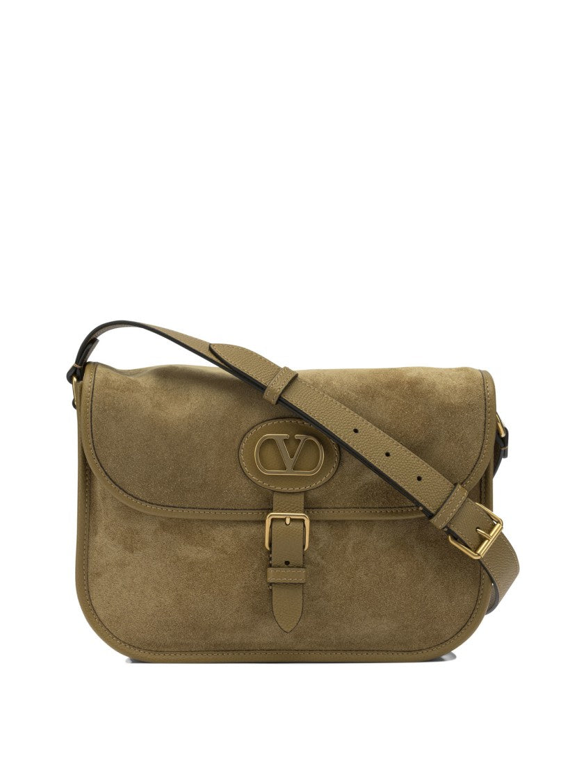 Valentino Garavani Medium Green Calf Leather Crossbody Bag With Gold-Tone Hardware