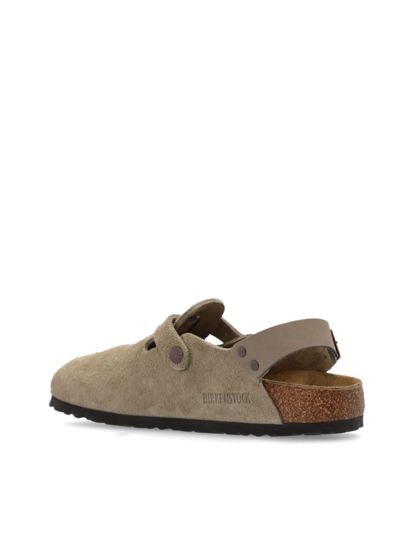Birkenstock Gray Suede Sandals With Adjustable Strap
