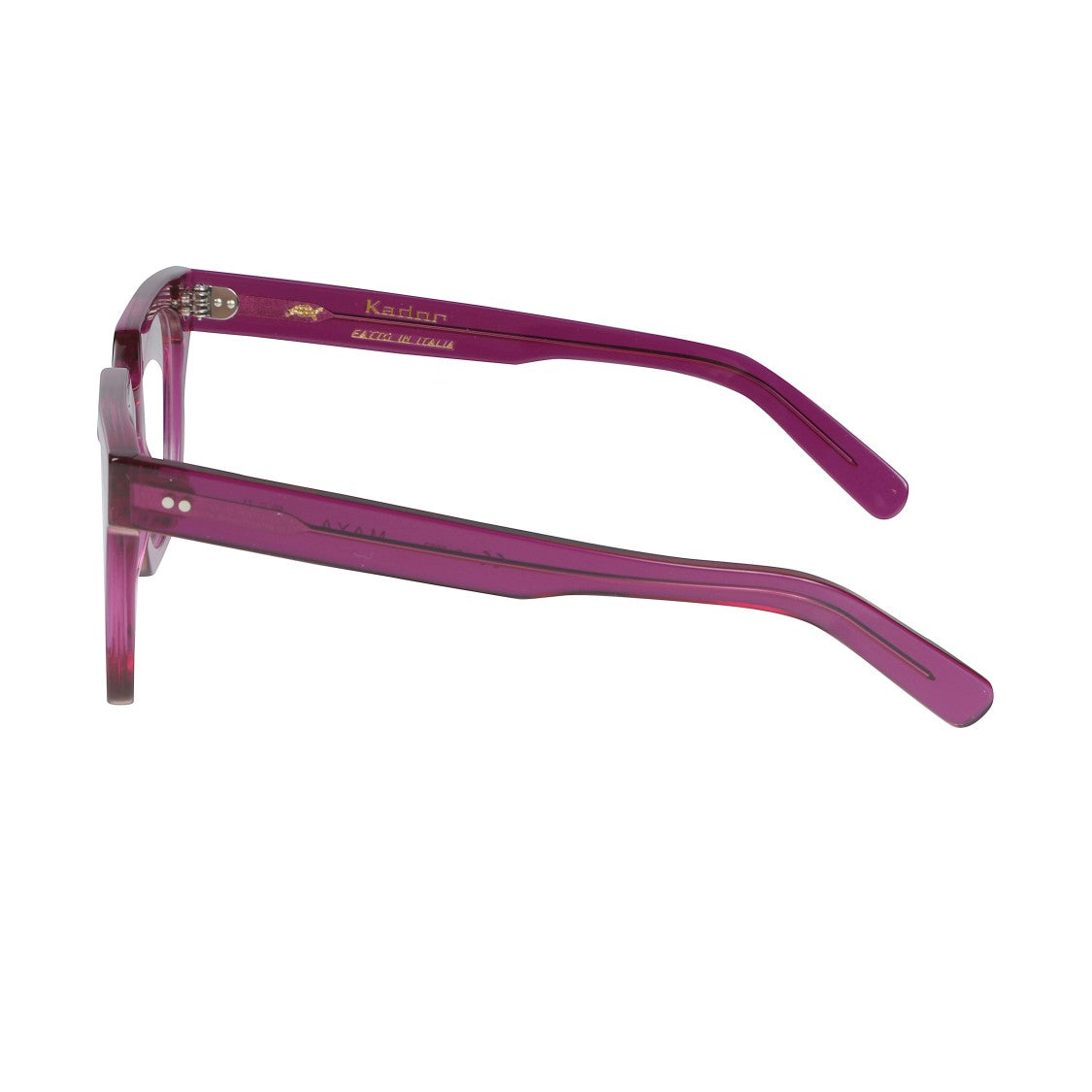 Kador Maya Oversized Square Frame Sunglasses With Translucent Purple Finish
