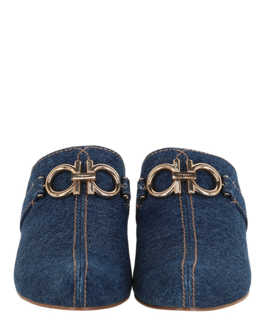 Ferragamo Phobos Denim Mules