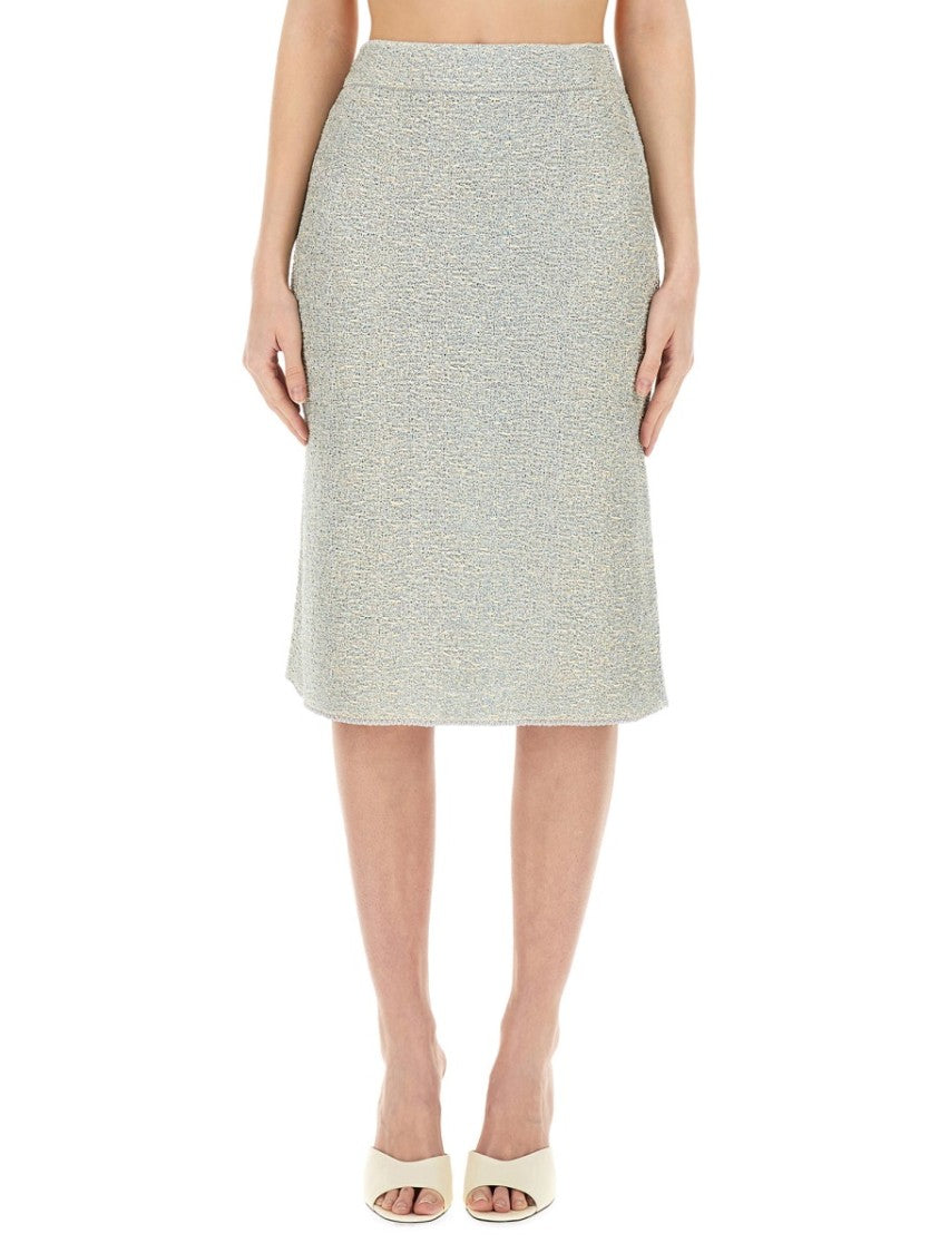 Fabiana Filippi Textured Tweed Midi Skirt