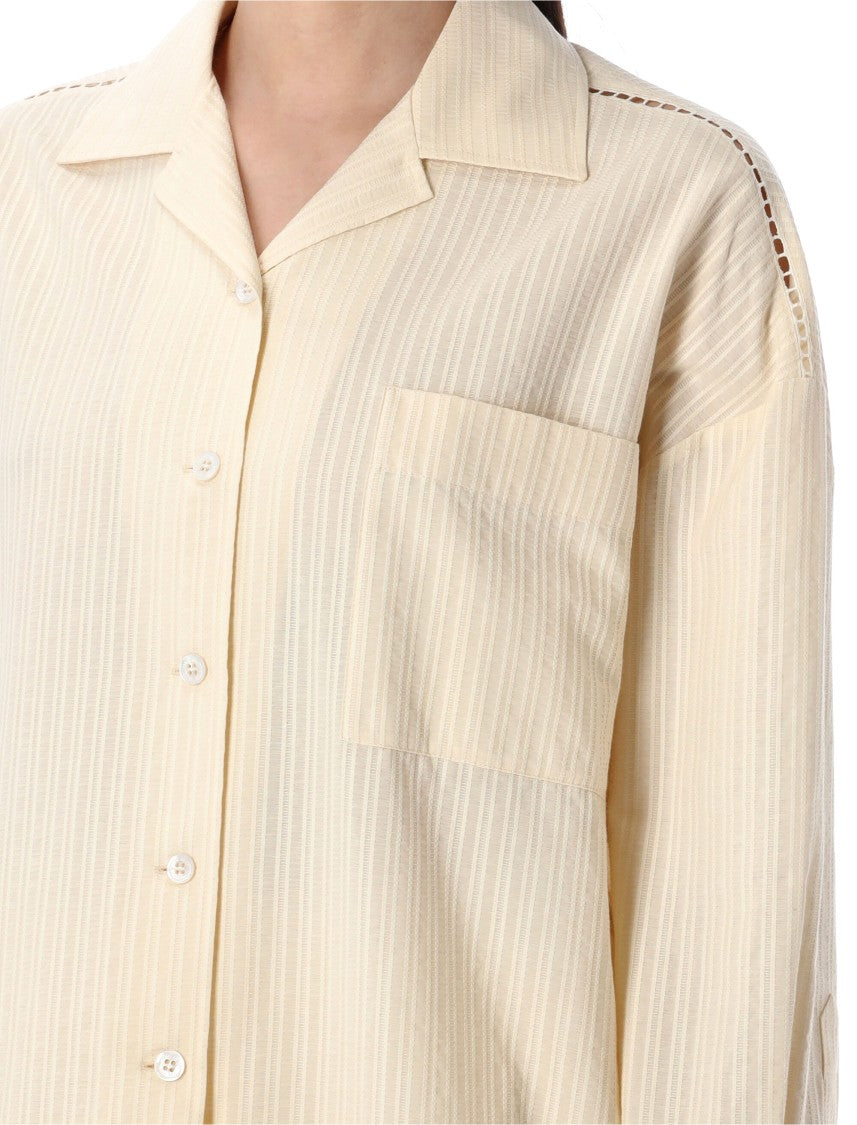 Golden Goose Boxy Cream Blouse