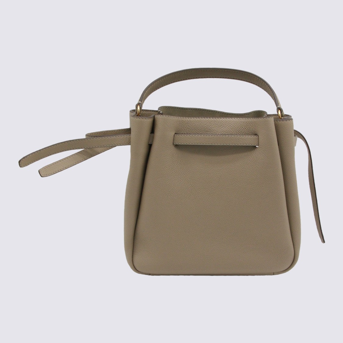 Tory Burch Structured Handbag With Adjustable Strap And Gold-Tone Emblem