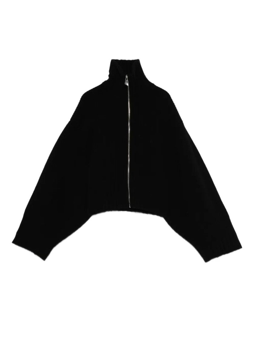 The Attico Cropped Black Cardigan