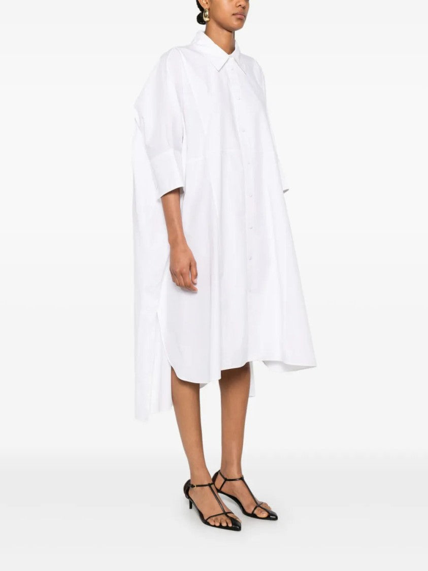 Joseph Dania Midi Dress With Button Placket And Side Slits