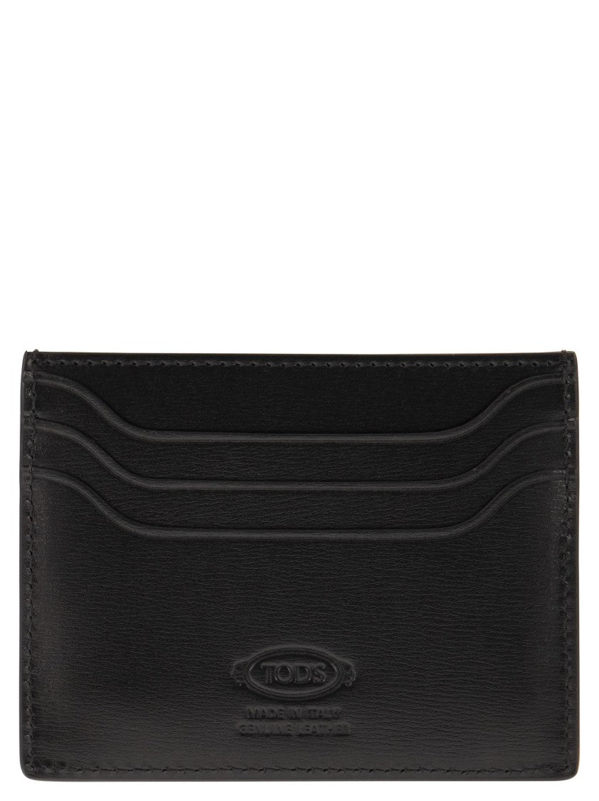 Tod's Leather Card Holder With Logo