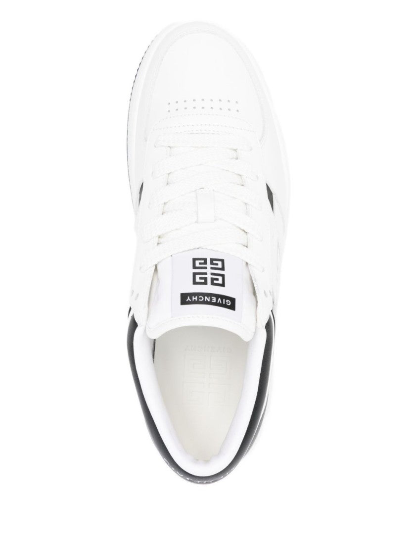 Givenchy White Leather Sneakers With Distinctive Logo