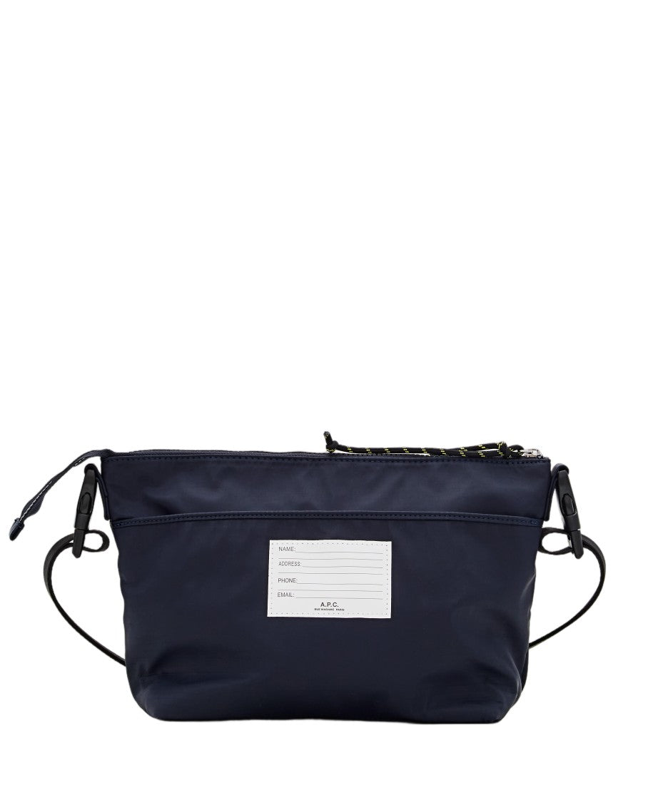 A.P.C. Rectangular Crossbody Bag With Front Flap Pocket And Carabiner