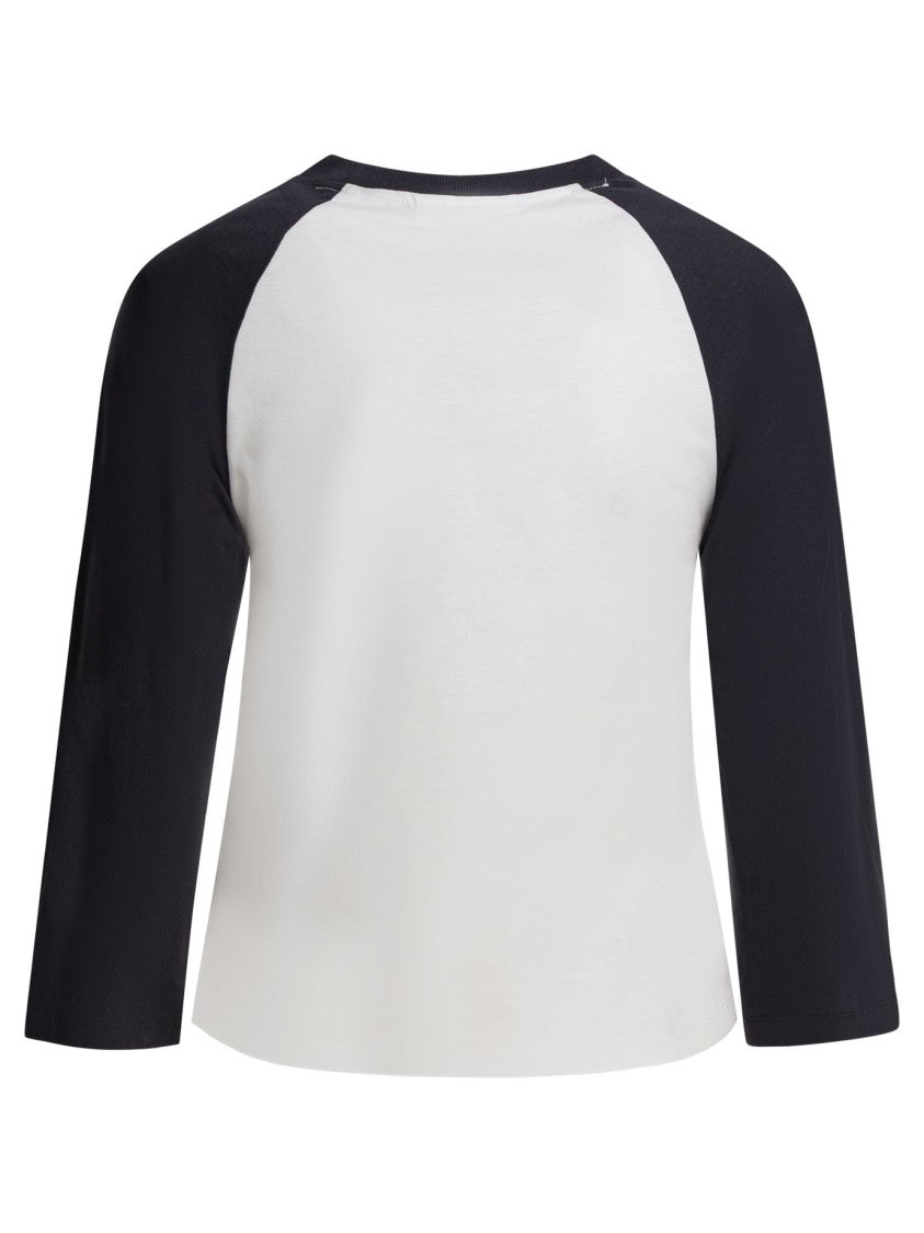 Ganni Long-Sleeve Baseball T-Shirt With Eco-Message