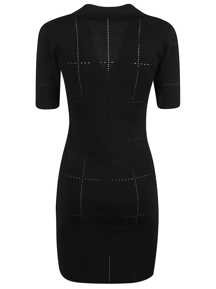 Max Mara Fitted Black Dress With Deep V-Neckline
