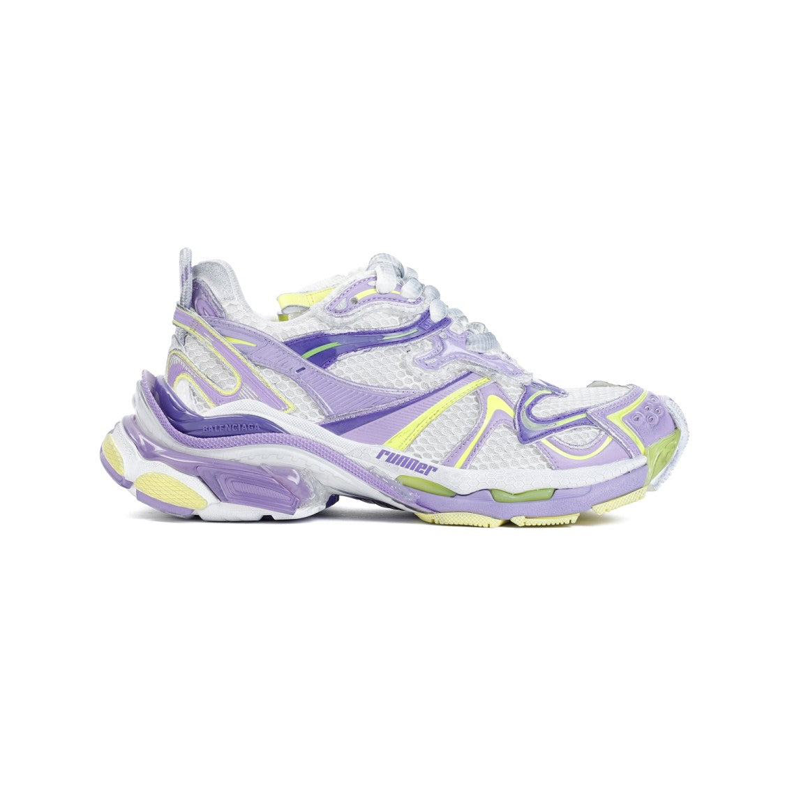 Balenciaga Runner 2 Lilac Yellow Polyurethane Sneakers