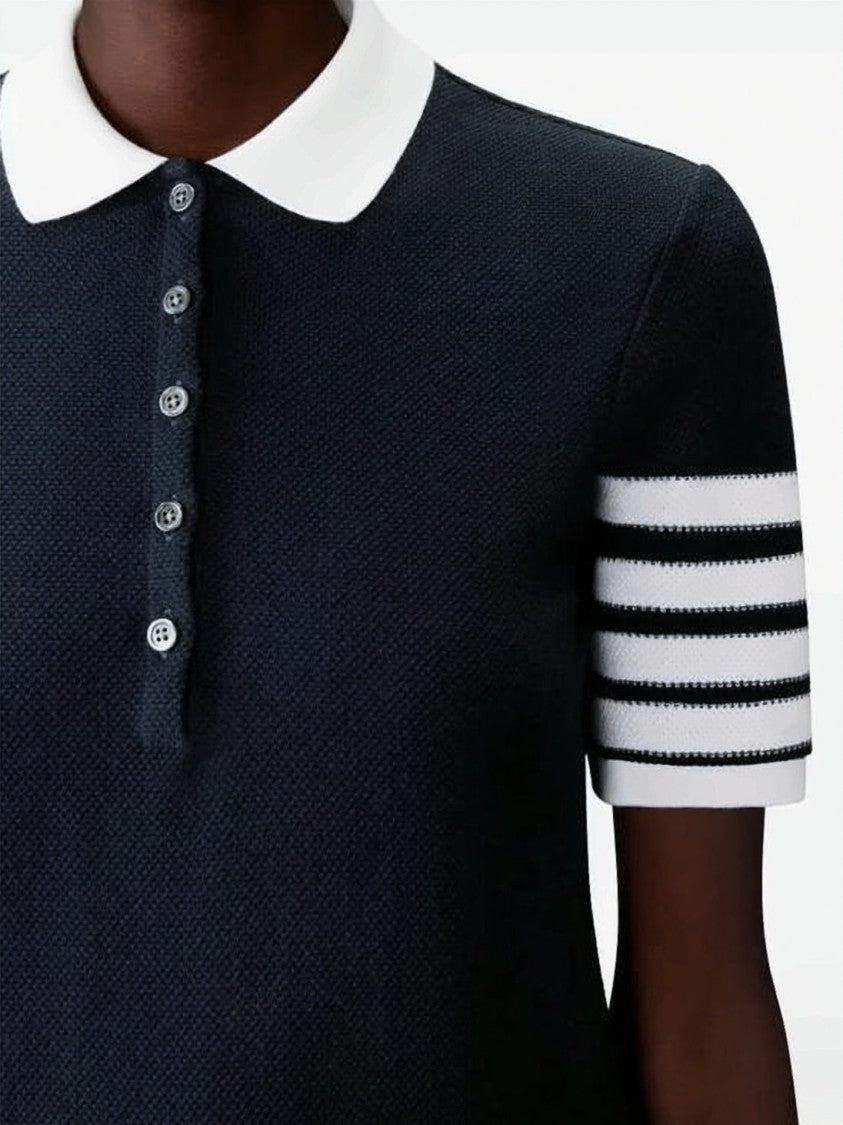 Thom Browne Polo-Detailed Black Mini Dress