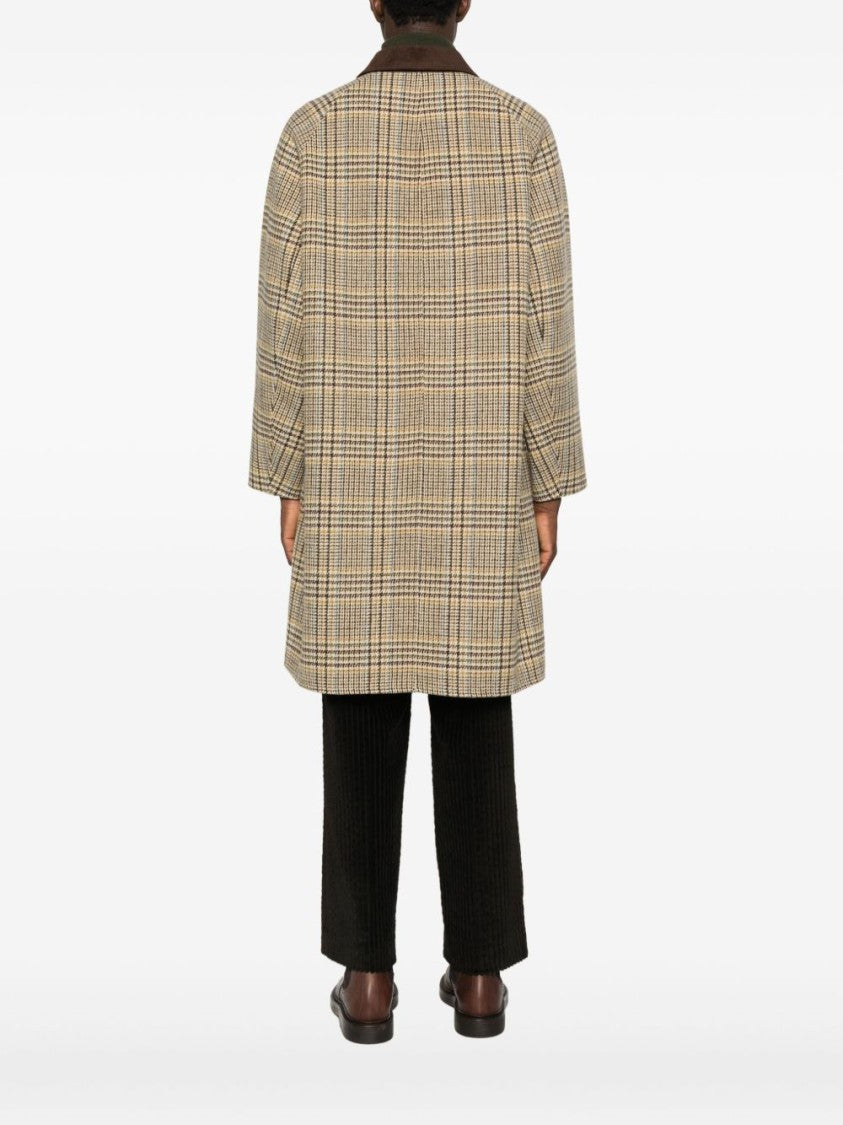 Amaranto Beige Plaid Amaranto Giacconi Coat