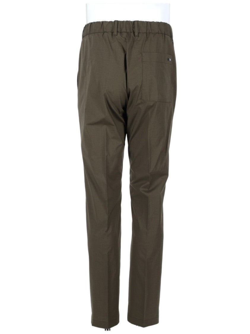 Herno Tailored Tapered Leg Casual Pants With Adjustable Waist