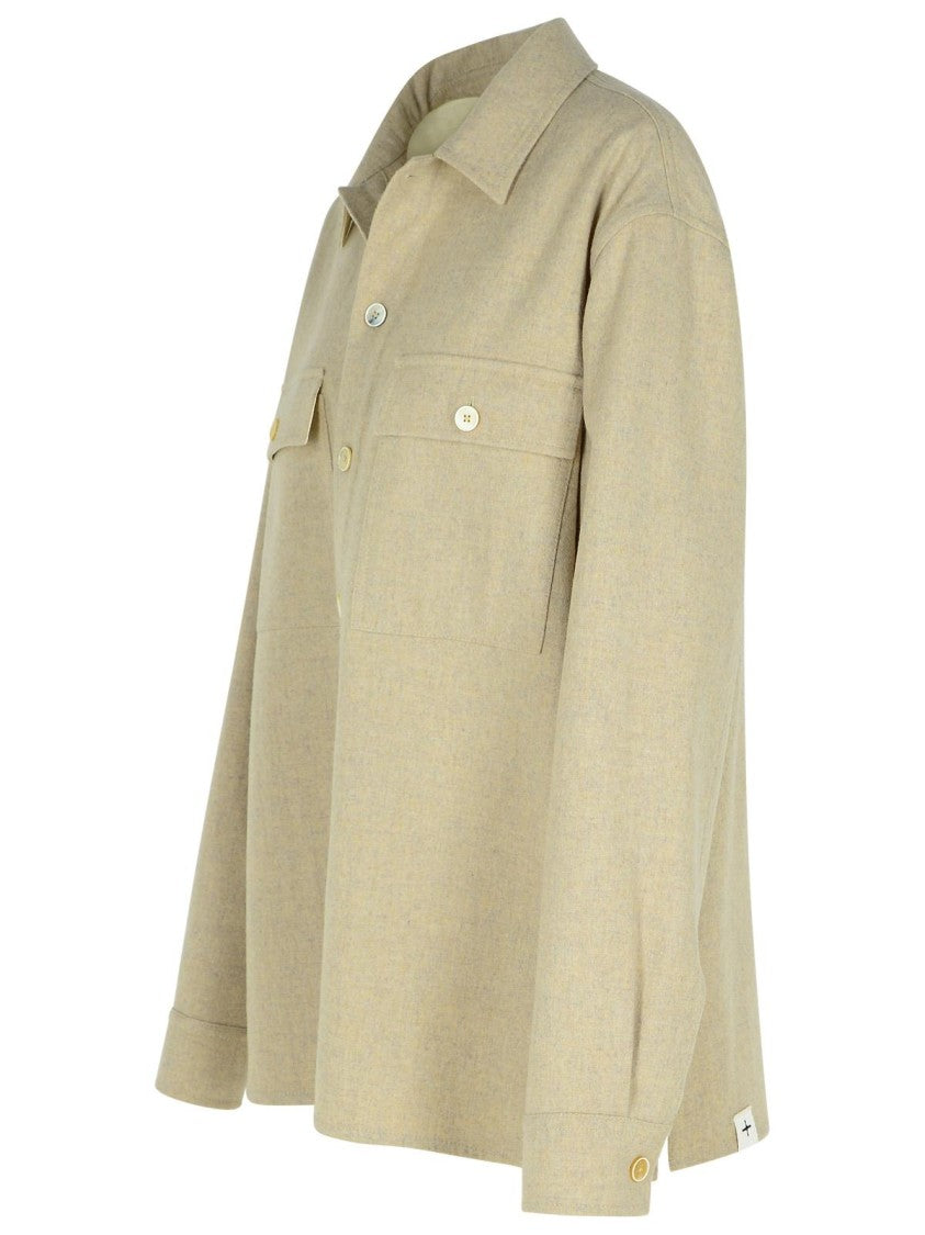 Jil Sander Beige Virgin Wool Shirt