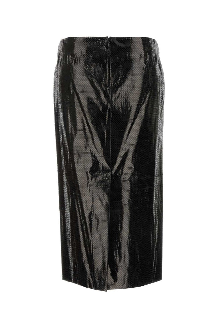 Alexander Mcqueen Black Canvas Skirt