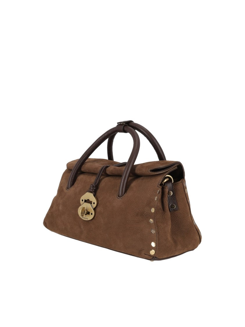 Zanellato Srl Brown Dotta Jones Nabuk Suede Shoulder Bag