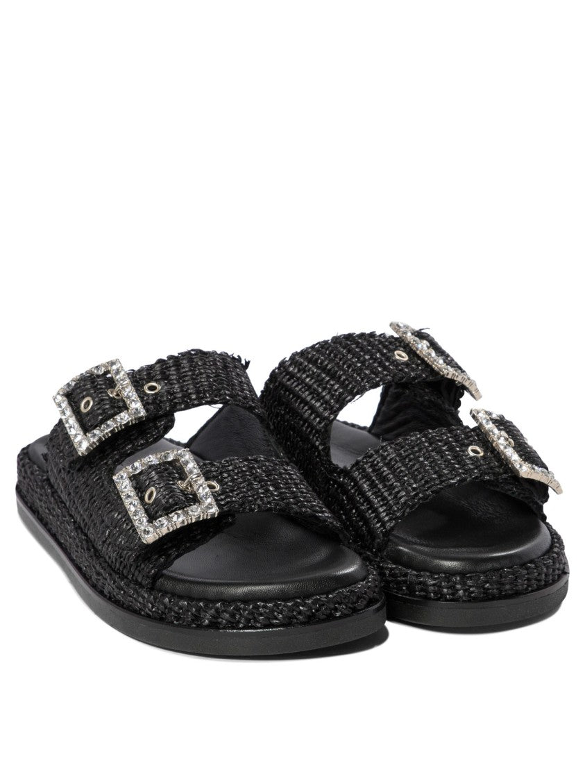 Alibi Woven Raffia Sandals