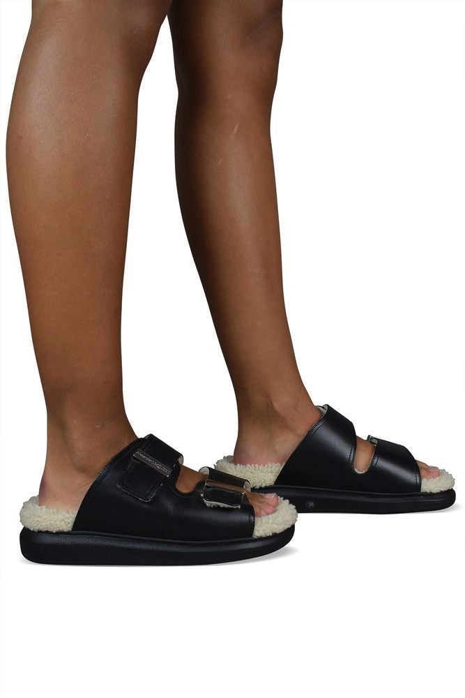 Alexander Mcqueen Shearling-Lined Slides