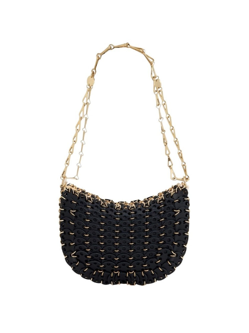 Rabanne 1969 Leather Disc Bag Black