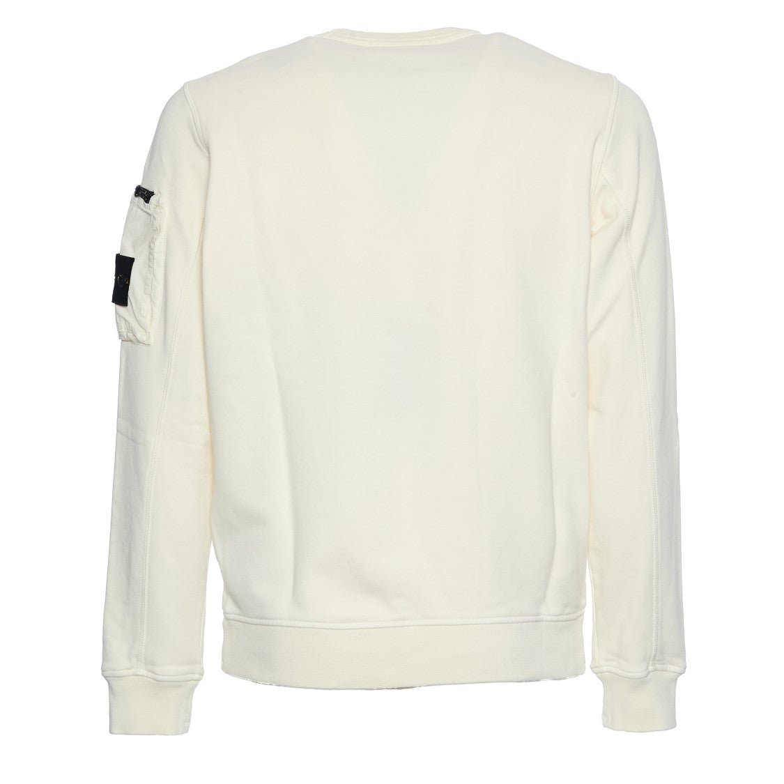 Stone Island Cotton Fleece Sweatshirt With Zip Pocket